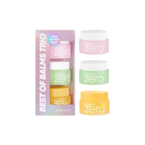 BANILA CO Clean it Zero Best of Balms Trio: Original, Brightening, Pore Clarifying (Pack of 3 travel sized balms, 25ml each)