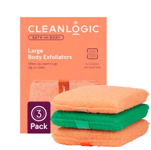 Bath and Body Large Body Exfoliator, Assorted Colors, 3 Count