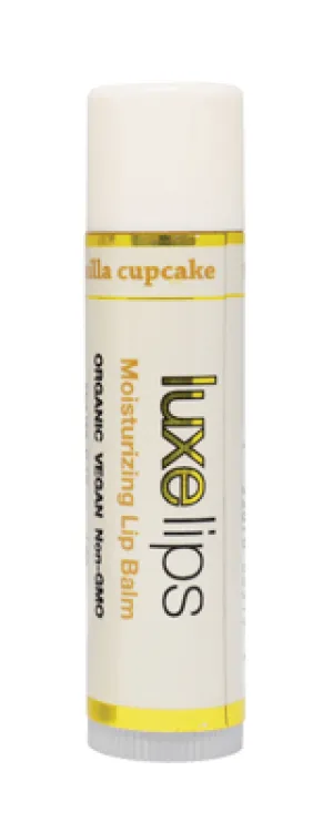 Beeswax Free, Nut Free Lip Balm - Luxe Lips - Vanilla Cupcake