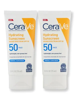 CeraVe Sunscreen Face Lotion SPF 50 2 Ct 2.5 oz