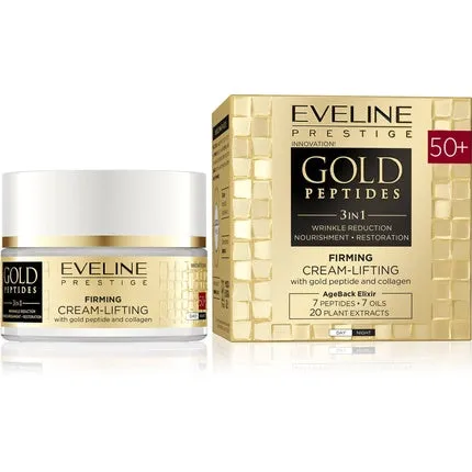 Eveline Gold Peptides 3in1 50  Firming nourishing lifting cream with collagen 50 ml