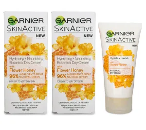 GARNIER Hydrating   Nourishing Day Cream with Flower Honey 50ml 2 PACK