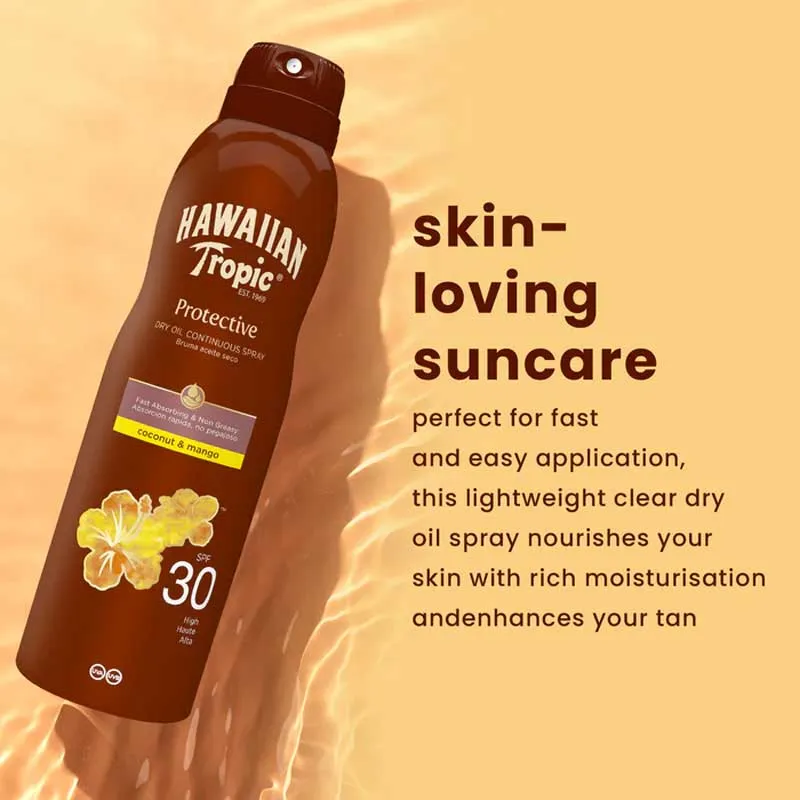 Hawaiian Tropic Protective Dry Oil Continuous Spray SPF 30