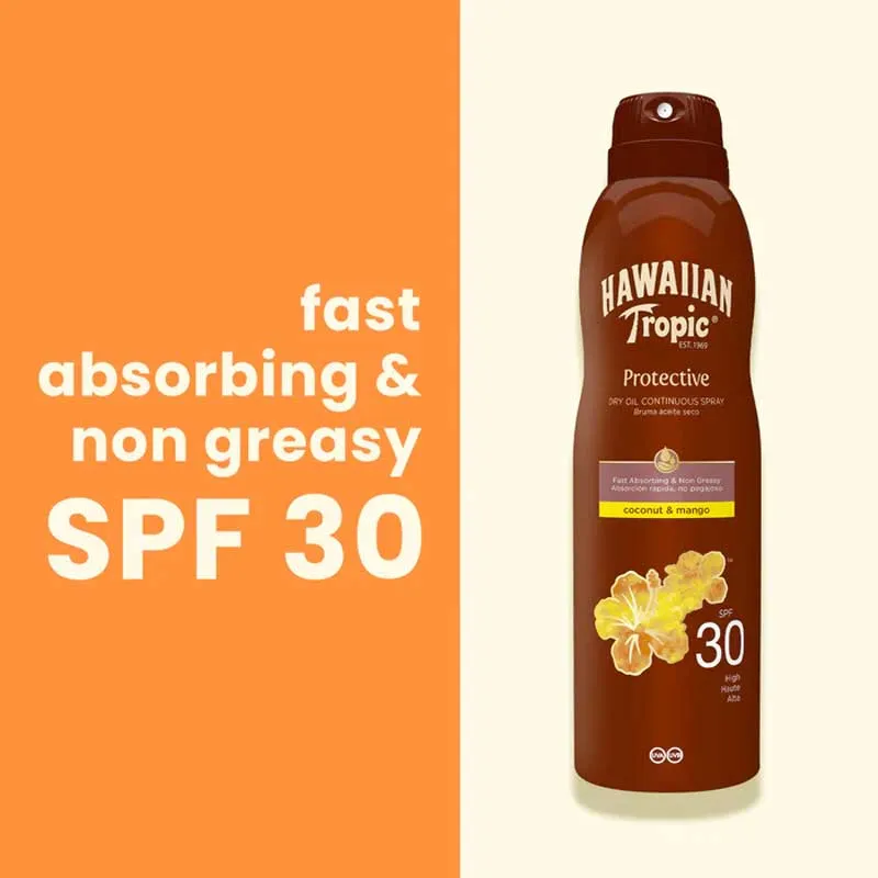 Hawaiian Tropic Protective Dry Oil Continuous Spray SPF 30