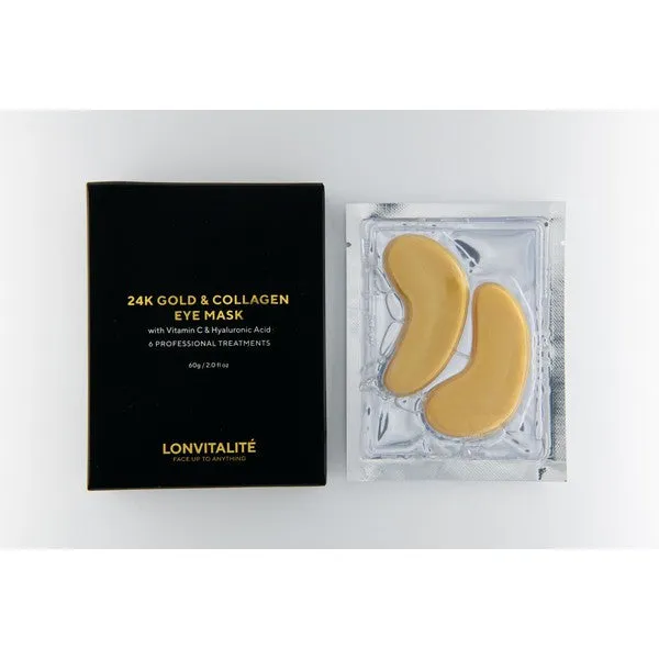 Lonvitalite 24K Gold & Collagen Eye Mask - 6PK