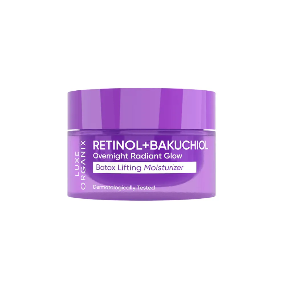 Luxe Organix Retinol   Bakuchiol Overnight Radiant Glow Botox Lifting Moisturizer 50g