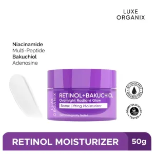 Luxe Organix Retinol   Bakuchiol Overnight Radiant Glow Botox Lifting Moisturizer 50g