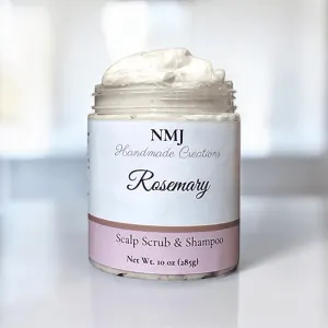 Scalp Scrub & Shampoo – Rosemary Essential Oil, 10 oz