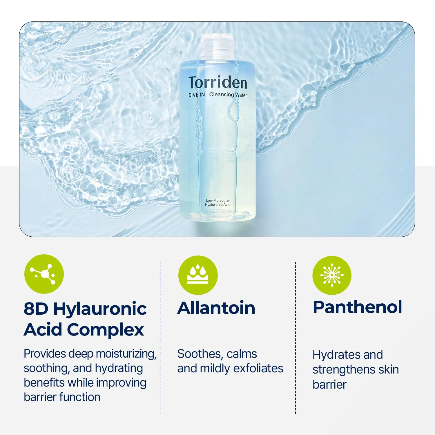 Torriden DIVE IN Low Molecular Hyaluronic Acid Cleansing Water