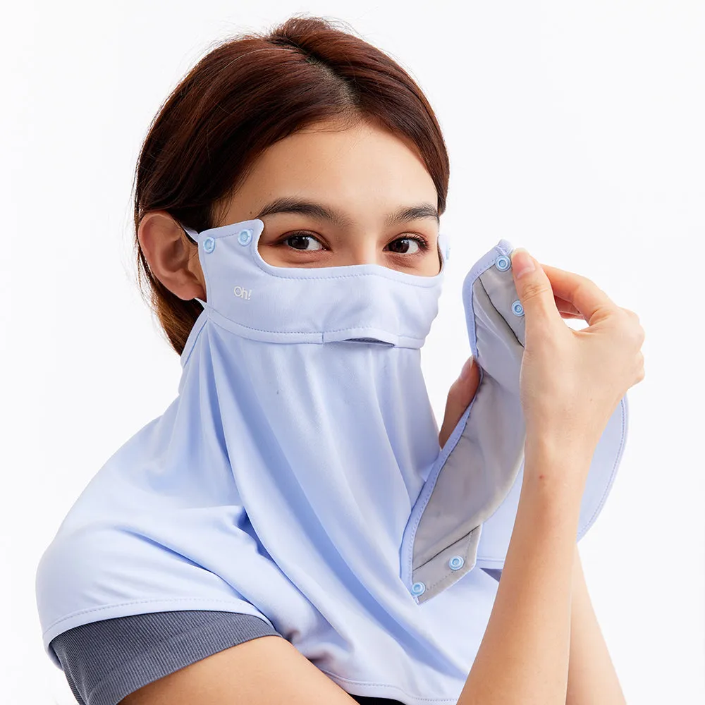 Unisex Sunscreen Face Cover with Detachable Brim UPF 50  Mask